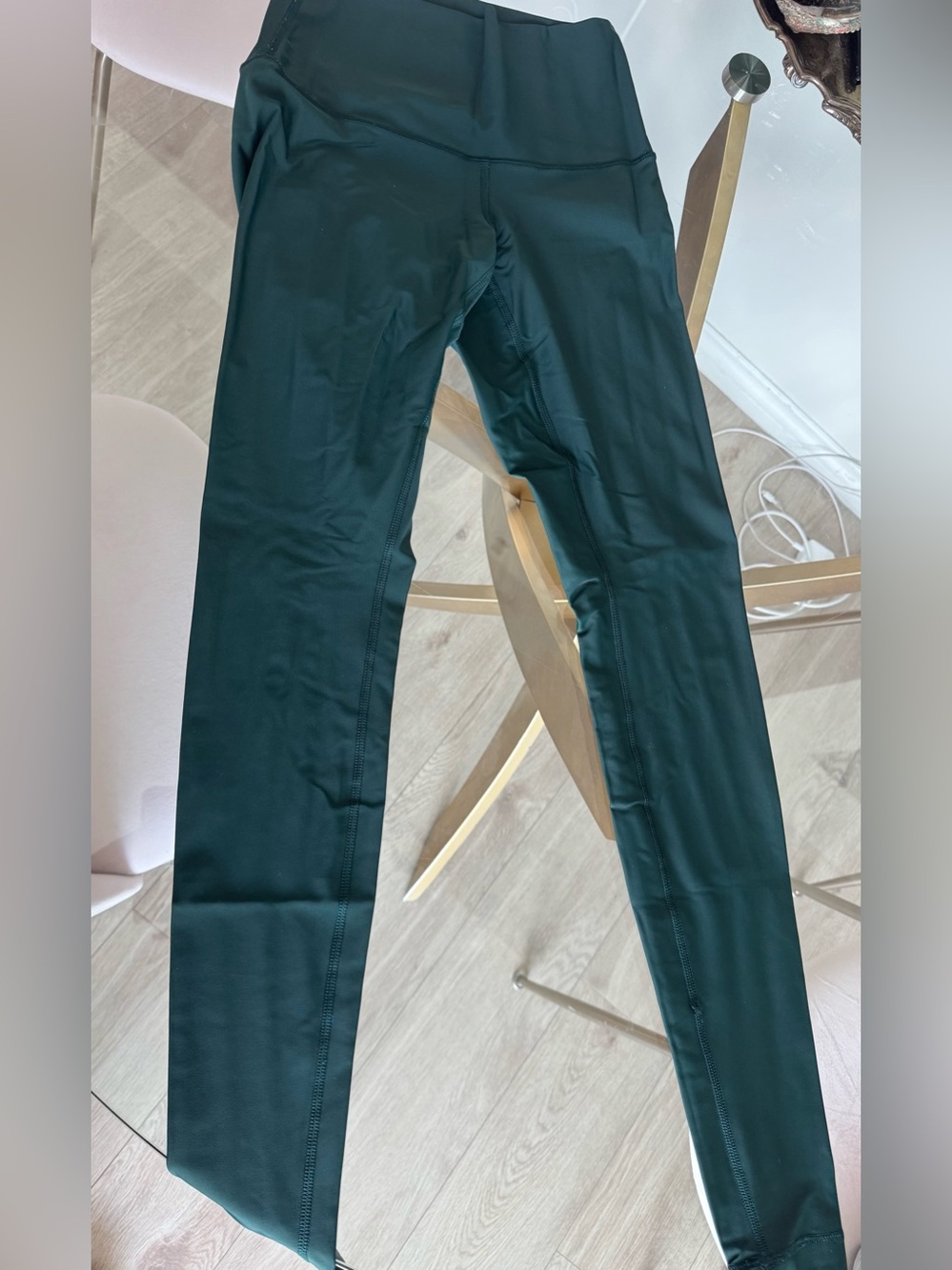Lululemon Shine Tight (Roll Down) Fuel Green size 6